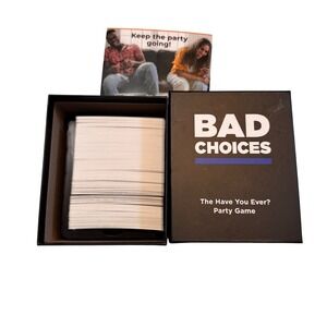 Bad Choices Hilarious Truths Secrets Party Card Game Black OS